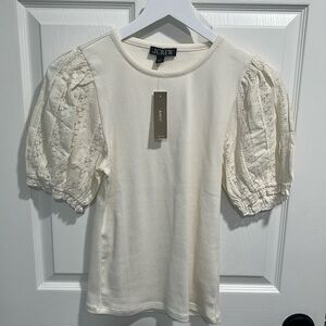 Crew white tee size S